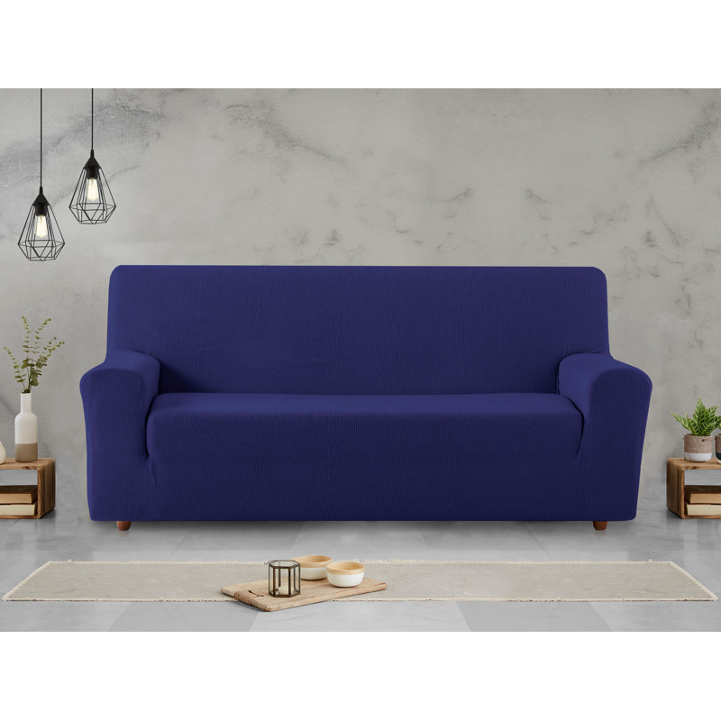 Rustica Sofa Slipcover, Blue, Set 3+1+1 Seats