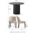 4 - Person Dining Table Sets With Round Table & 4 Upholstered Dining Chairs-1975620206