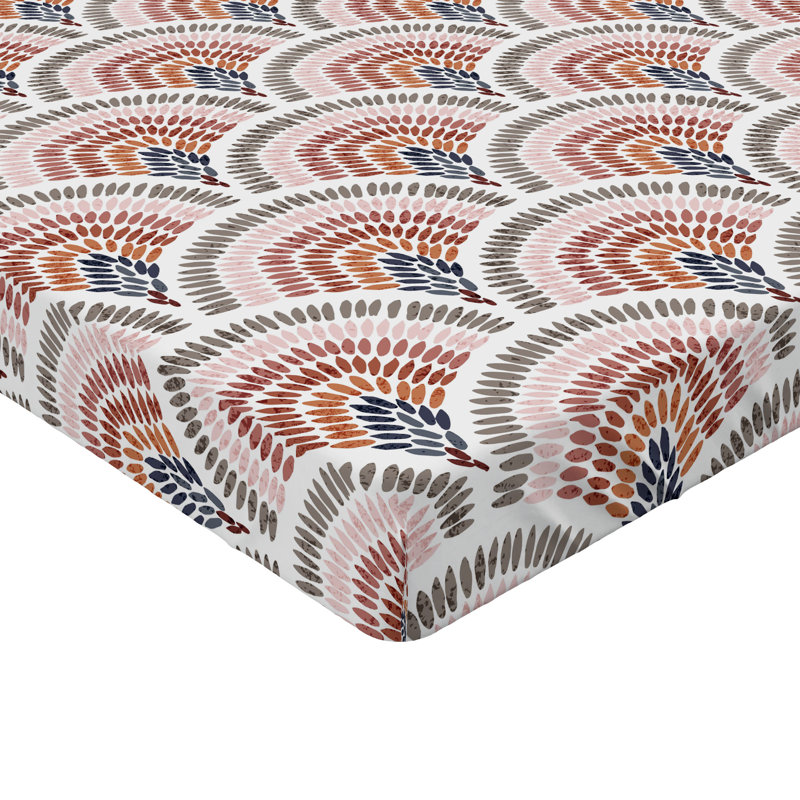 Drap-housse Ambesonne, Drap-housse de taille très grand, Rosé, rouille, vert armée / floral