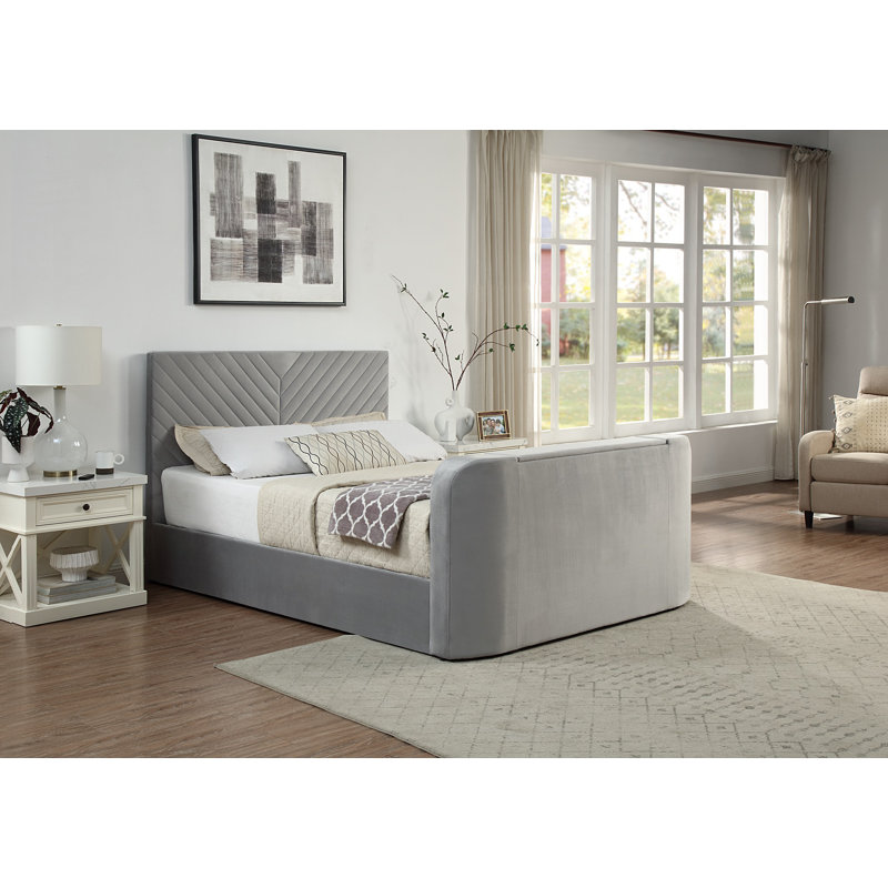 Batory Upholstered Ottoman Storage Bed with Mattress, Kingsize (5')