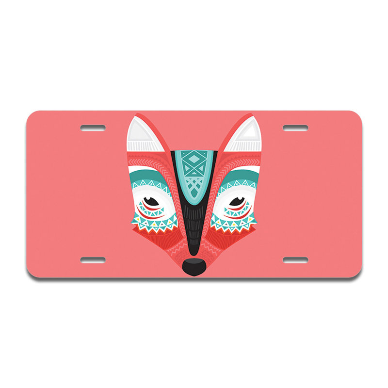 Aztec Fox Aluminum Plate Frame