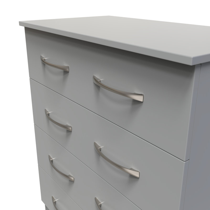 Fully Assembled Alinuswe 4 - Drawer Chest of Drawers, Dusk Grey
