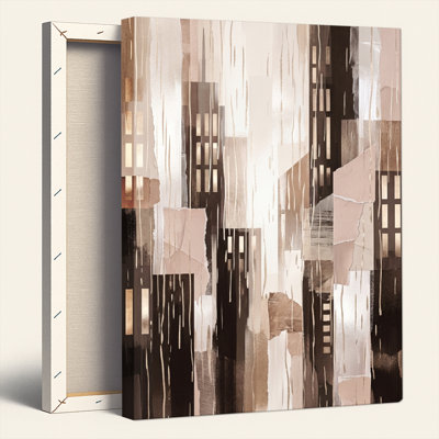 Ensemble de 1 tableau abstrait urbain sur toile