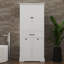 Independent Bathroom Storage Unit Equipped With Doors, Drawers, A Pull-Out Laundry Basket, And Adjustable Shelving