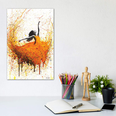Tangelo Fire Dance by Ashvin Harrison - Wrapped Canvas Print
