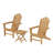 Grade A Teak Adirondack Chair Outdoor Patio Set of 3 (2 Chairs + 1 Side Table)