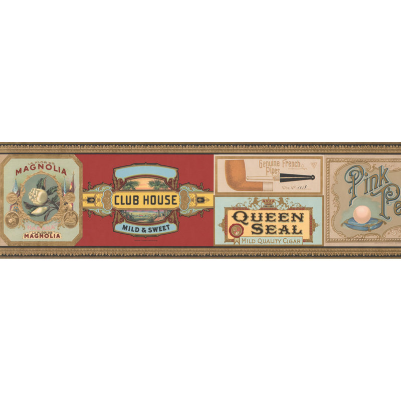 Bordure de papier peint Dundee, Rouge