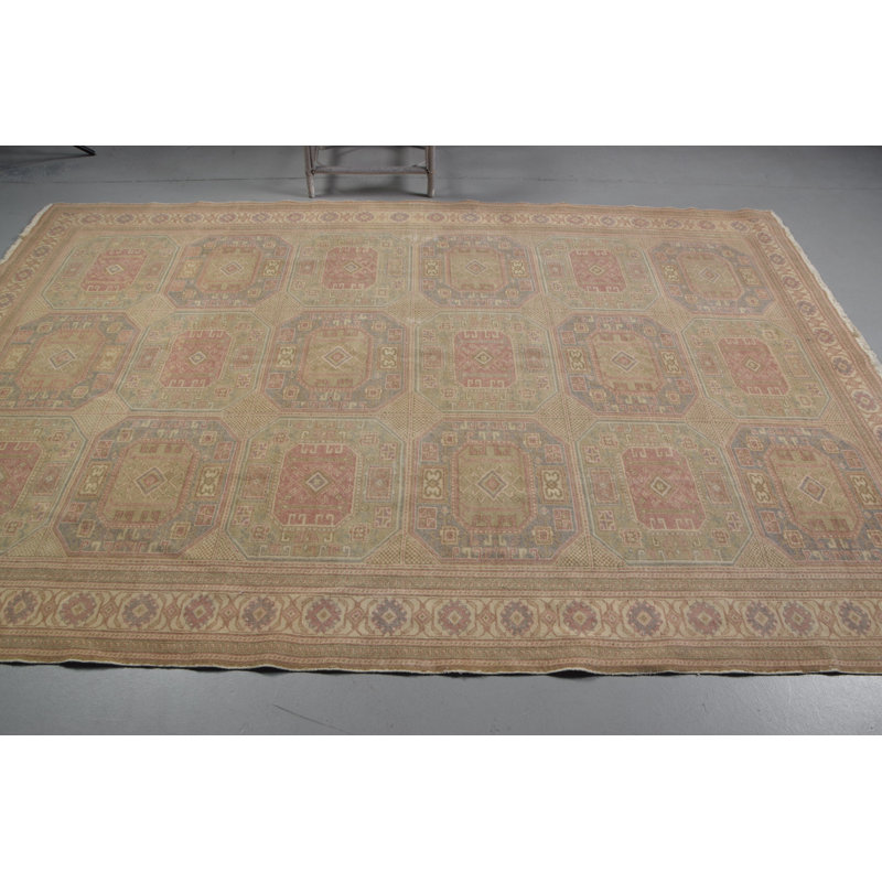 Tapis à motif géométrique classique avec motif complexe et couleurs pastel douces pour la décoration intérieure