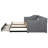 Gray Upholstered Twin XL Daybed Converts To King With Dual Drawers-1971737536