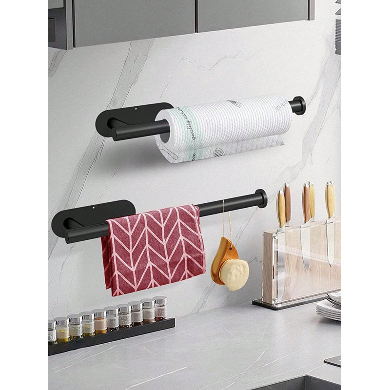 Porte-essuie-tout mural à une main (or - petit), Doré, H 6,3 po x l 3,15 po x P 1,57 po