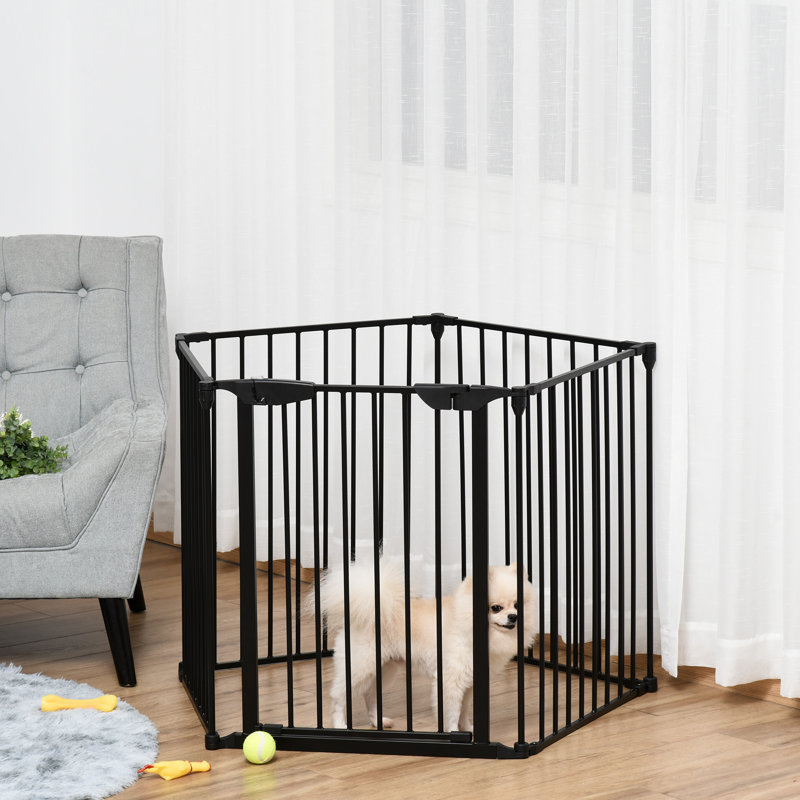Free Standing Pet Gate With Door, 300cm W