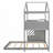 Twin over Full House Bunk Bed with Storage Staircase and Blackboard-965323086
