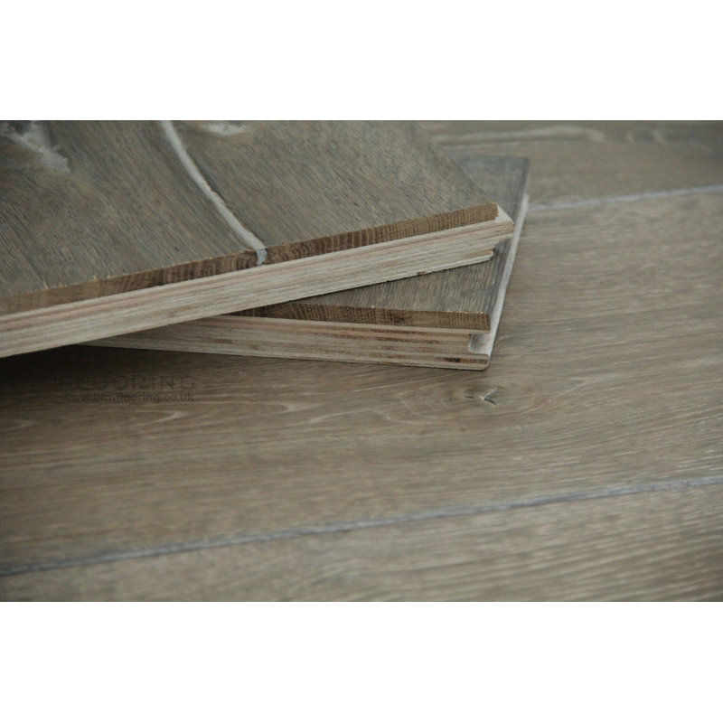 Oak 19cm W Hardwood Flooring, Grey Wood