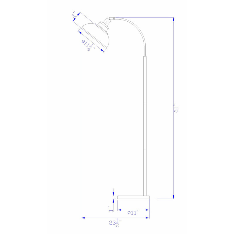 Dockham 61'' Task Floor Lamp, Dark Bronze, Dark Bronze