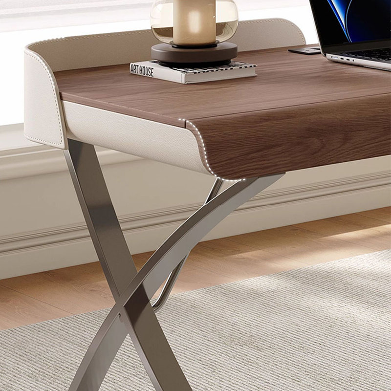 Bureau d'ordinateur italien minimaliste italien, H 32,3 po x l 47,2 po x P 27,6 po