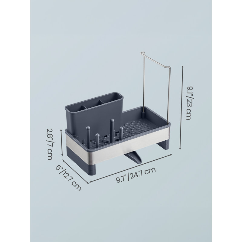 Dish Drainer Rack with Rotatable Spout