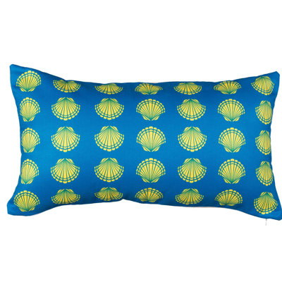  Allover Scallop Cotton Lumbar Pillow