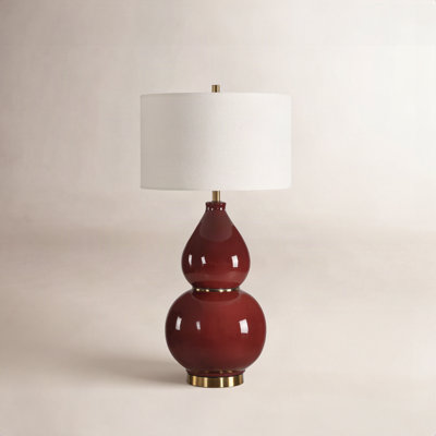 Baxley Gourd Burgundy Table Lamp
