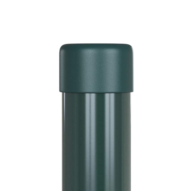 Fence Posts 12 Pcs Powder-Coated Steel, 50cm H x 3.2cm W x 3.2cm D, Green