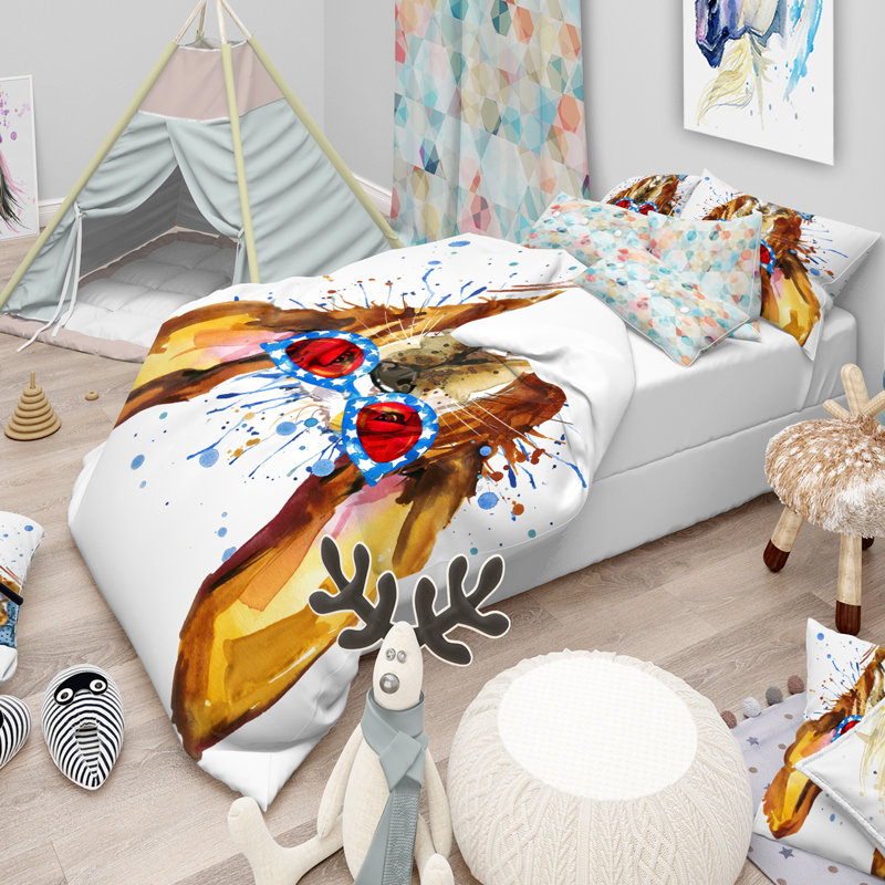 Ensemble de housse de couette moderne et contemporaine, Housse simple + 1 taie décorative