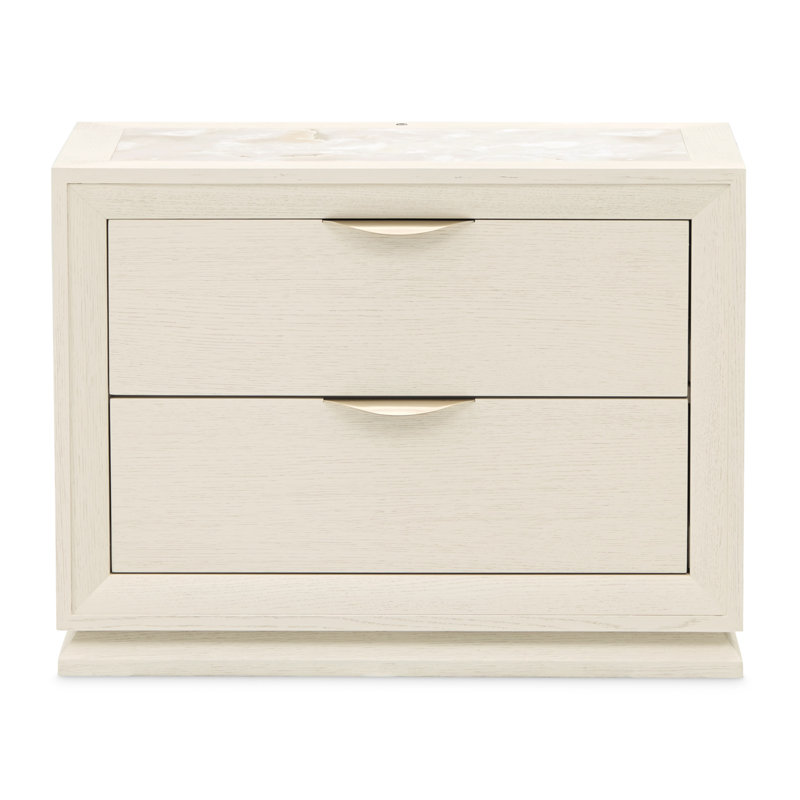 2 - Drawer Solid Wood Nightstand