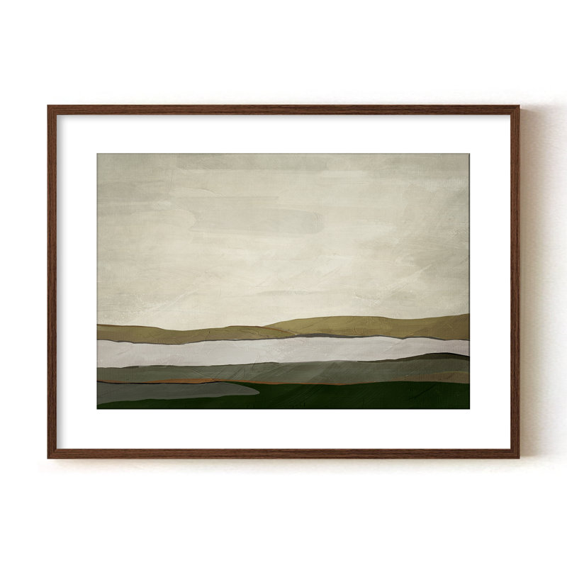 Terra Modscape VII par Chichi - Peinture de paysage moderne, Brun, H 32 po x l 24 po