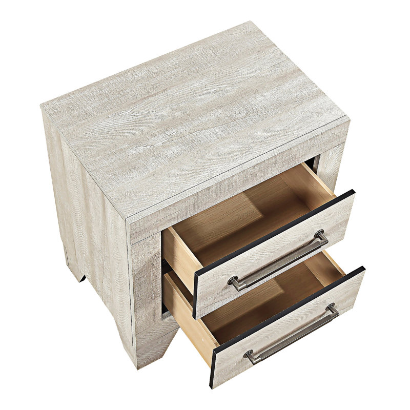 Table de chevet avec tiroirs