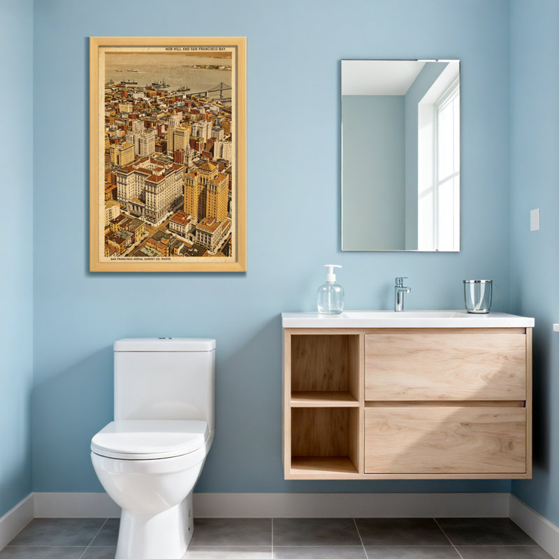Paysage et paysage urbain de San Francisco, impression aérienne, H 16 po x l 24 po, Toile tendue, Ne s’applique pas