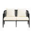 Mobilier de piscine en fer avec assise et dossier confortables, chaises et coussins de patio --1216916026-1216916028
