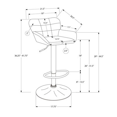 Tabouret de bar, ensemble de 2