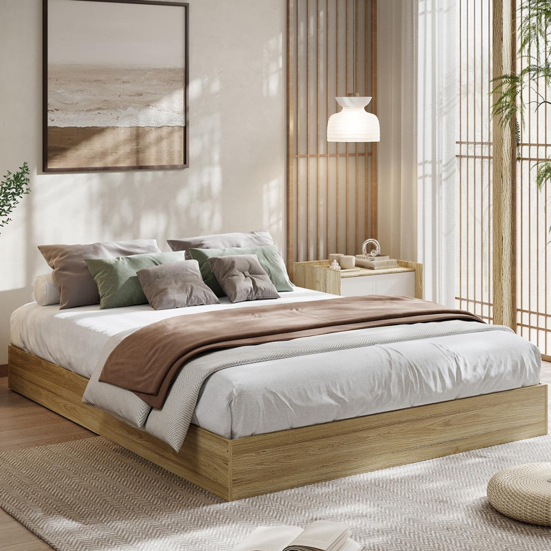 Double (4'6) Solid Wood Platform Bed