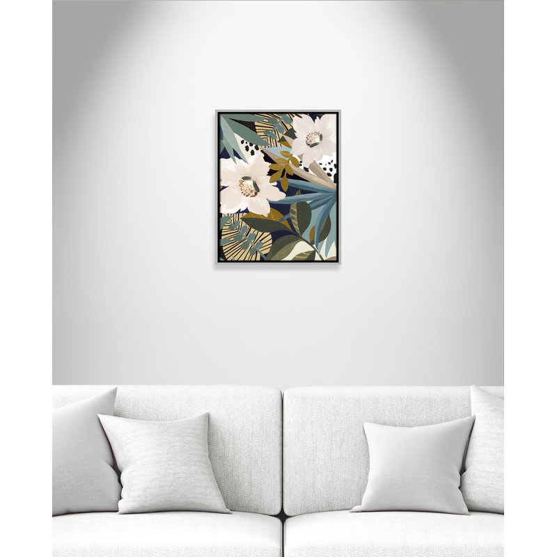 «Floral Symphony II» par Eva Watts, Argent, H 21,5 po x l 17,5 po