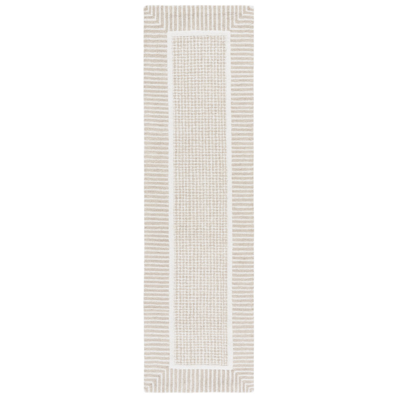 Pine 301 Hand Tufted Wool Pile Geometric Rug, Runner 2'3" x 8'