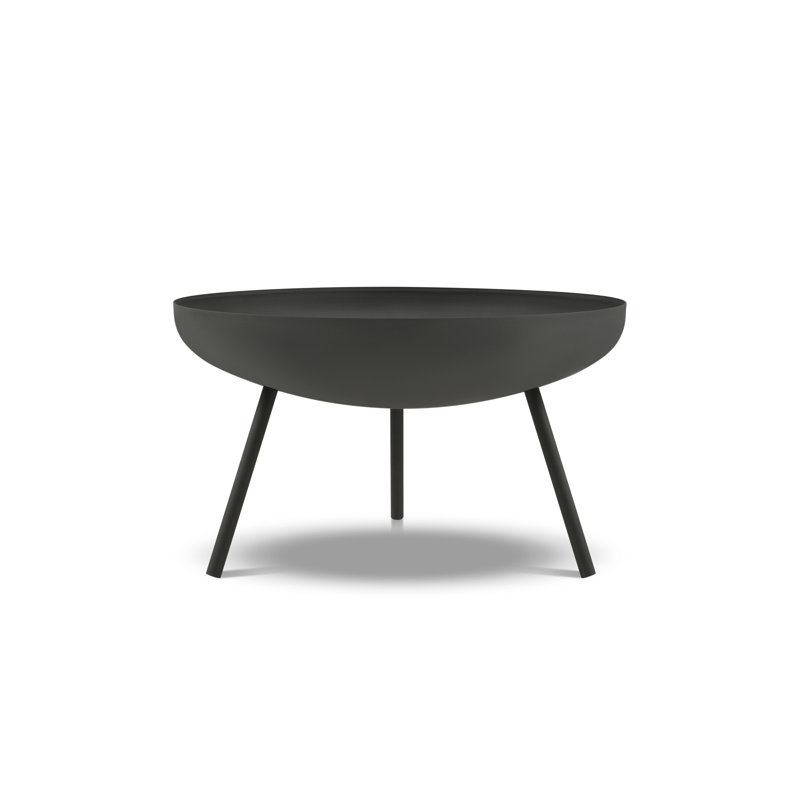 Round Steel Smokeless Fire Pit, 44cm H x 75cm W x 75cm D