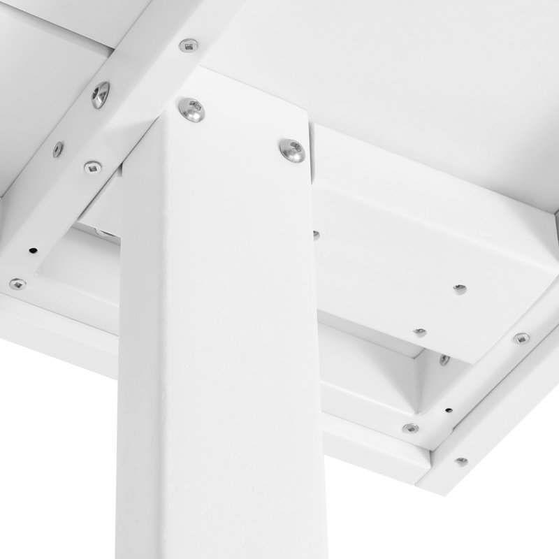 Ensemble de salle à manger 7 pièces avec accoudoirs, Blanc