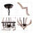 Mcgaughey 6 - Light Farmhouse Geometric Orb Chandelier for Dining Room,Kitchen Island,OAK White Color