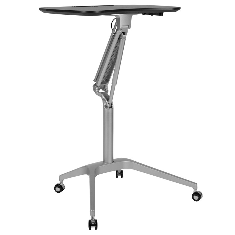 Bureau d'ordinateur ergonomique Veltri, Noir