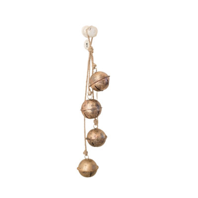  Ensemble de 2 guirlandes décoratives en laiton avec corde de jute
