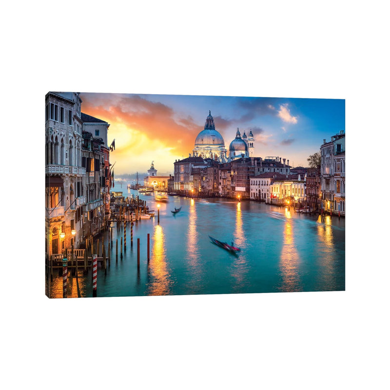 Grand Canal I by Jan Becke - Wrapped Canvas Print, 20.32 cm H x 30.48 cm W
