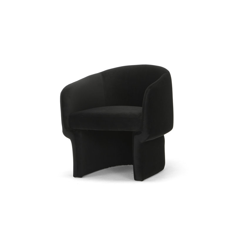 Jessie Accent Chair, Black  Velvet