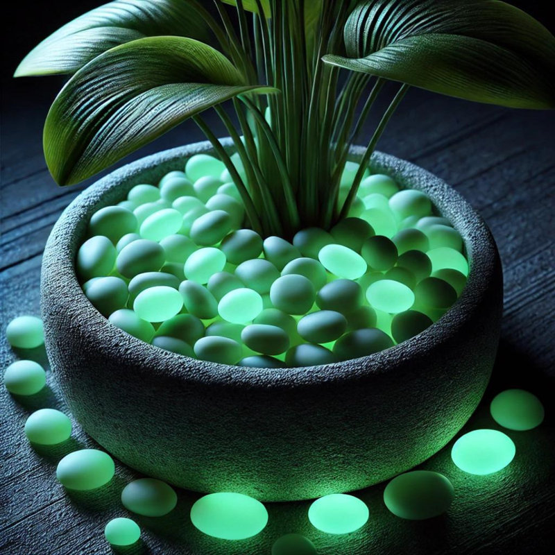 Cailloux lumineux / cailloux lumineux / pierres de jardin / pierres décoratives, Vert