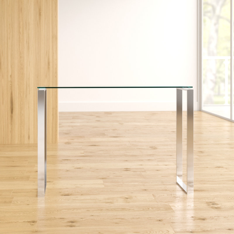 Boussingault 110cm Glass Top Console Table
