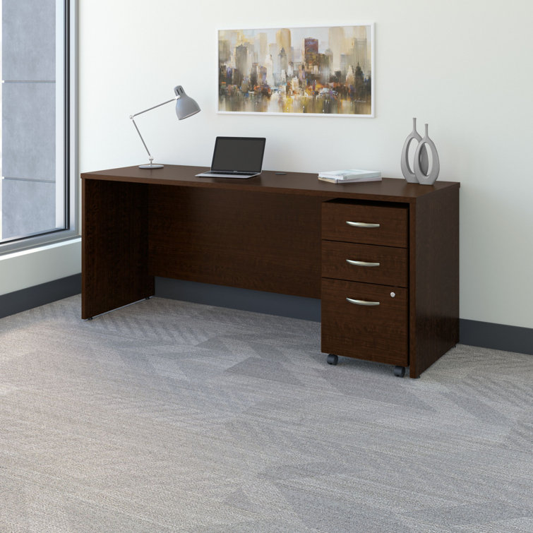 Series C 72W x 24D Office Desk with Mobile File Cabinet