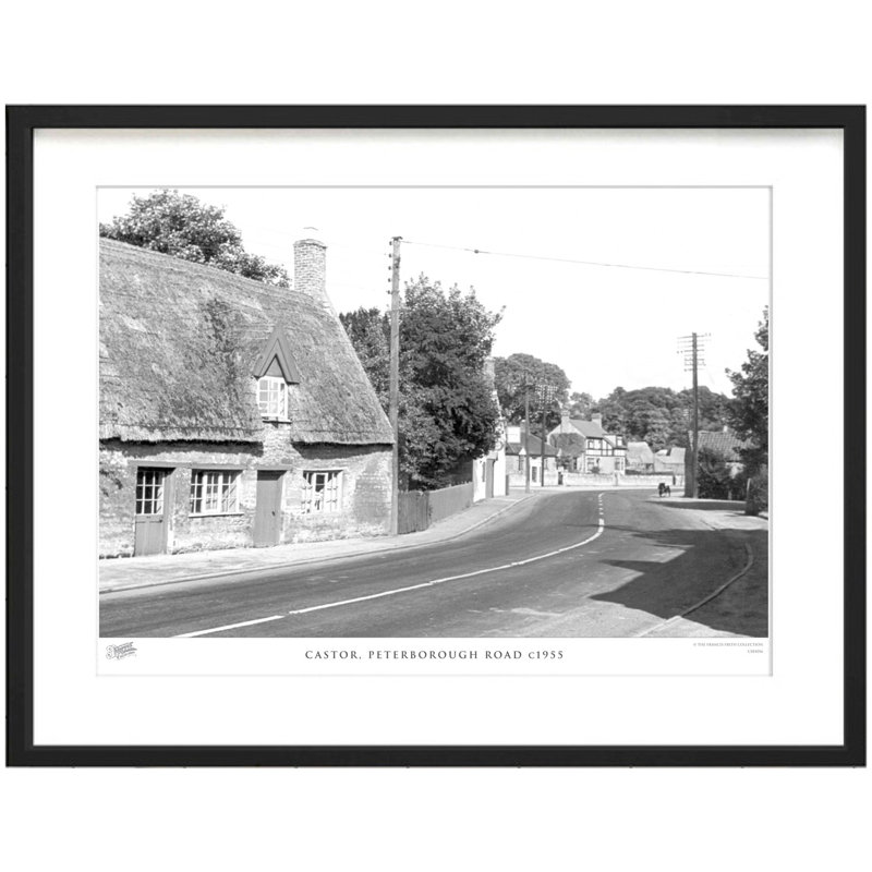Castor, Peterborough Road C1955 by Francis Frith - Single Picture Frame Print, 28cm H x 36cm W x 2.3cm D