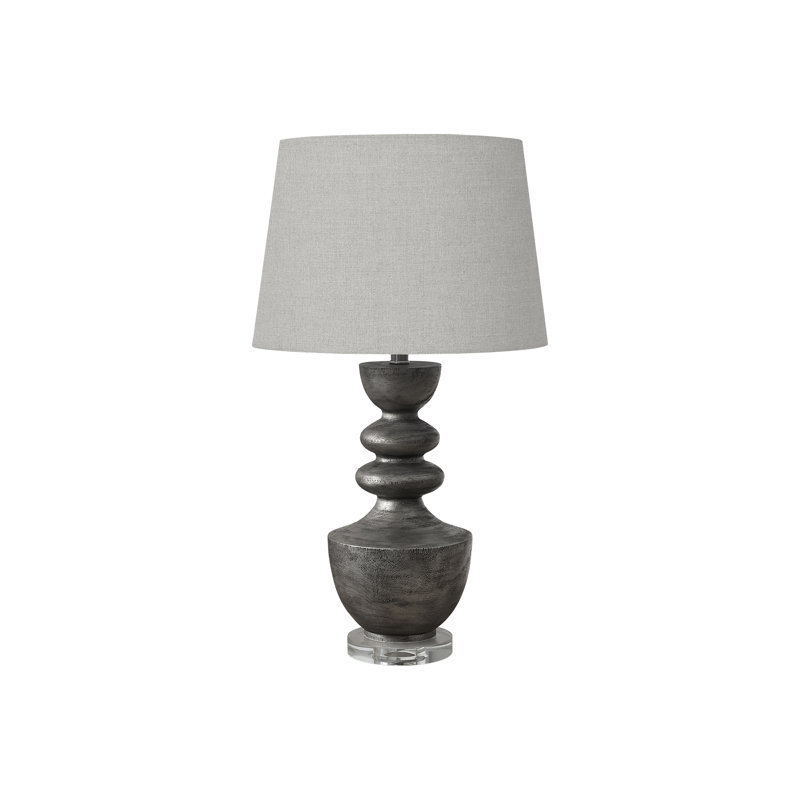 Lighting, 28"h, Table Lamp, Resin, Shade, Transitional, Gray, Gray