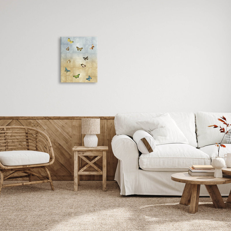 Art mural sur toile, "Divers papillons" par Tina Blakely, H 20 po x l 16 po x P 1,5 po