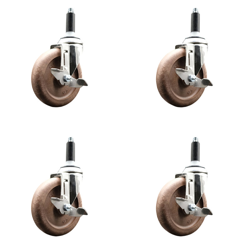 Nylon Casters, 1-1/8" expanding stem