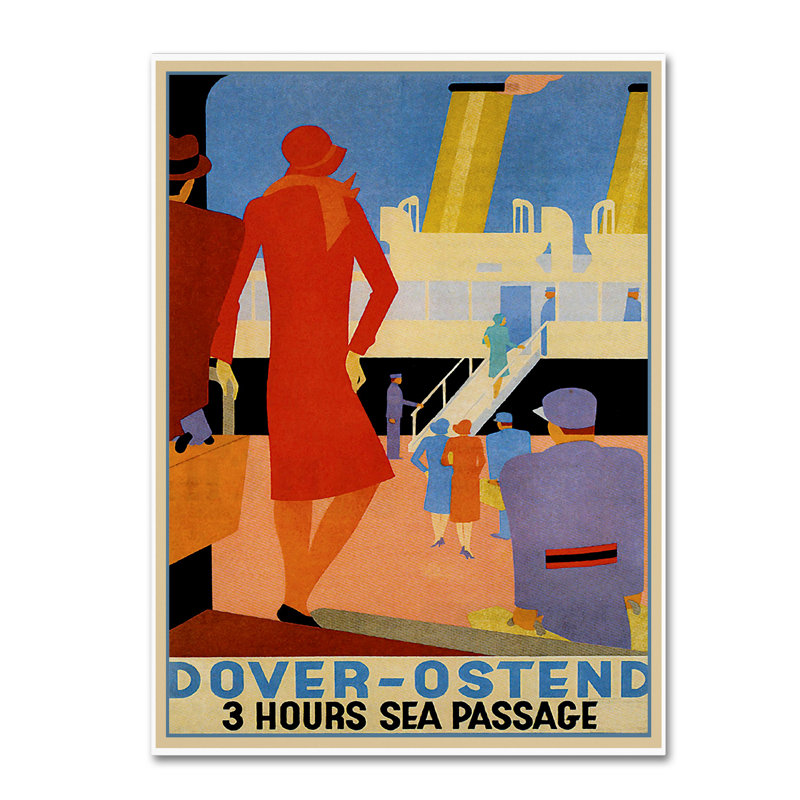 « travel ship 133 », publicité sur toile tendue, H 32 po x l 24 po