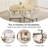 Round Dining Table Set, Mid Century Modern Small Round Dining Table Set, Saving Space (1table + 4 Chairs)-1505792488