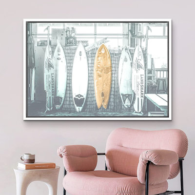" Long Surfboard Variety At California Surf Shop "